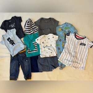 Assorted Baby Boy Clothes 10 count 6 months